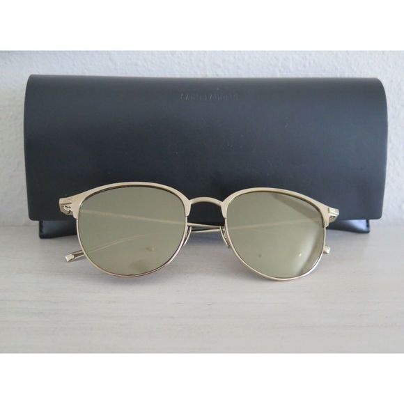 Saint Laurent Titanium SL148T 004 Gold Frame Sunglasses $499 - Picture 1 of 11
